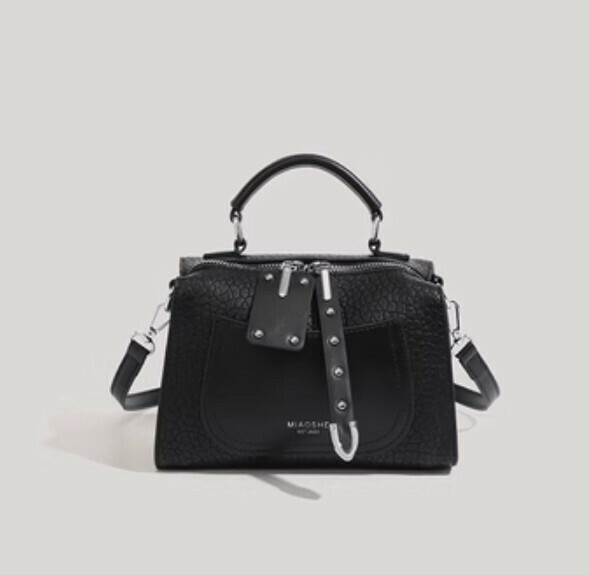 New pu leather hand-held crossbody bag (black)