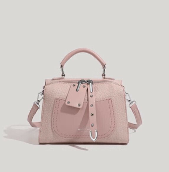 New pu leather hand-held shoulder crossbody bag (pink)