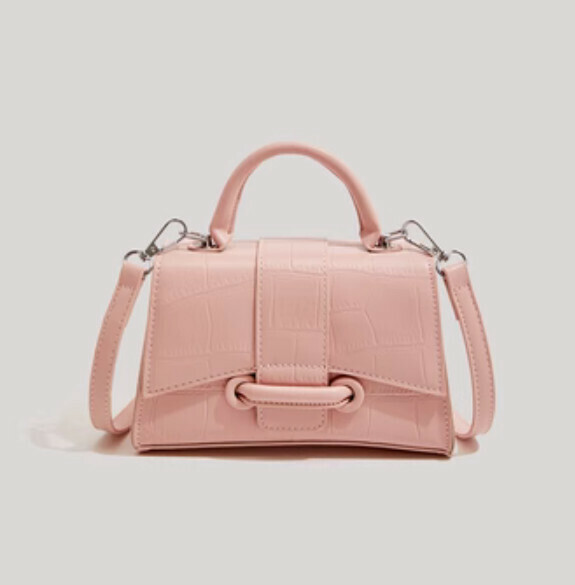 New pu leather hand-held shoulder crossbody bag (pink)