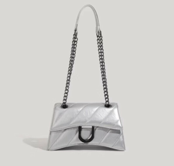 New pu leather chain shoulder crossbody bag (silver)