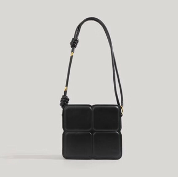New pu leather mini shoulder crossbody bag (black)