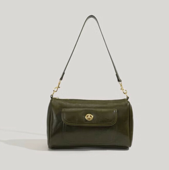 New pu leather high-end portable shoulder crossbody bag (green)