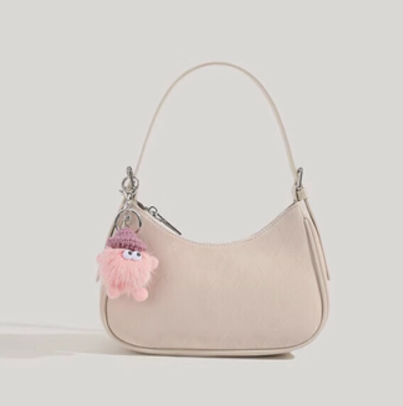 New pu leather high-end shoulder crossbody bag (white)