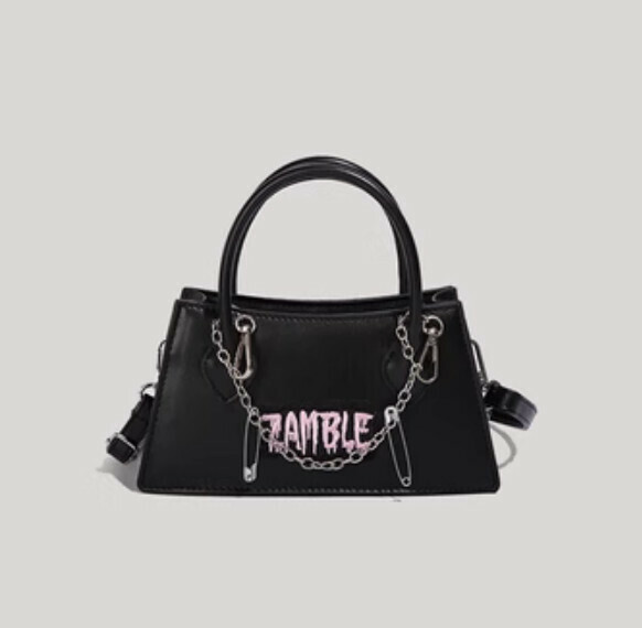 New pu leather commuter portable shoulder crossbody bag (black)