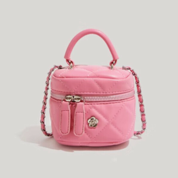New diamond chain shoulder crossbody bag (pink small)