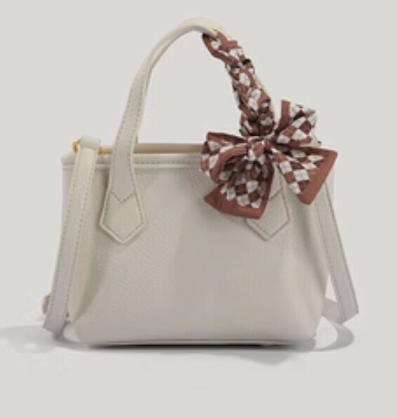 New style vegetable basket shoulder crossbody bucket bag (off-white)