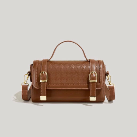 New high-end texture hand-held crossbody bag (coffee color)
