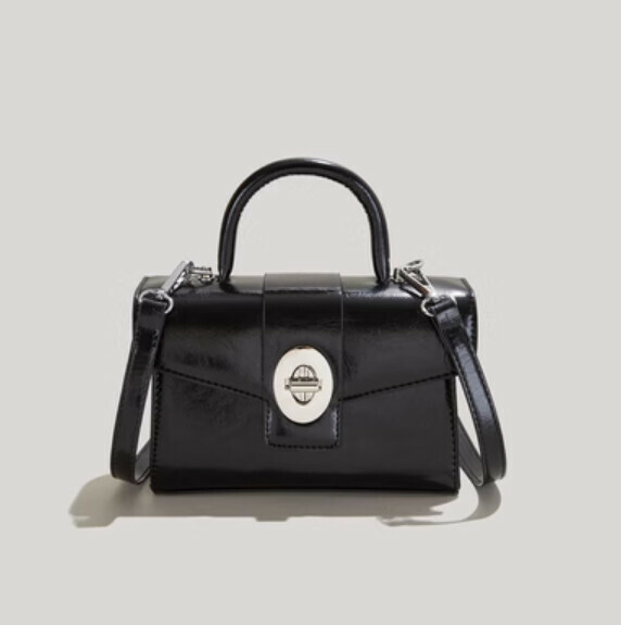 New fashionable hand-held shoulder crossbody bag (black)