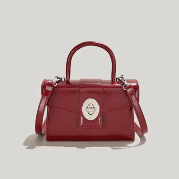 New fashionable hand-held shoulder crossbody bag (red)