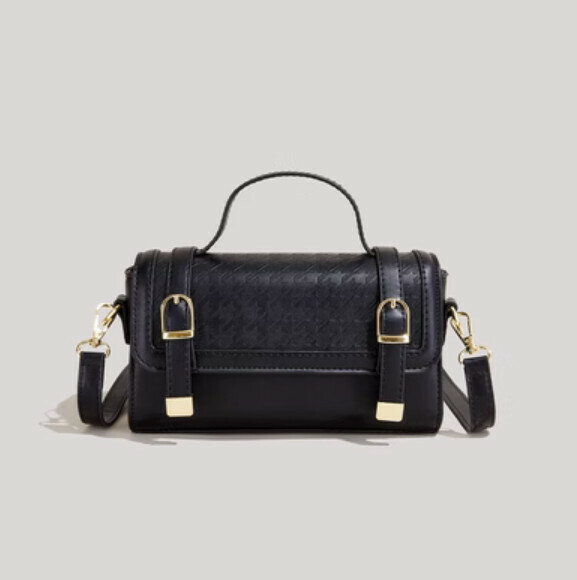 New high-end texture hand-held crossbody bag (black)