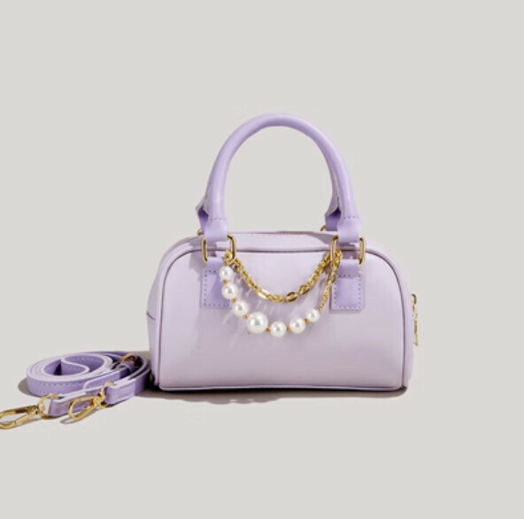 New Pearl Hand-held Shoulder Crossbody Bag (Purple)