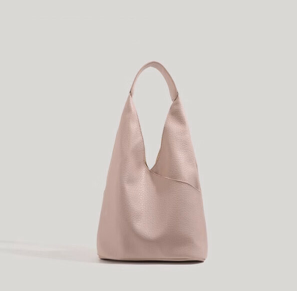New style lazy style large capacity shoulder tote bag (pink)
