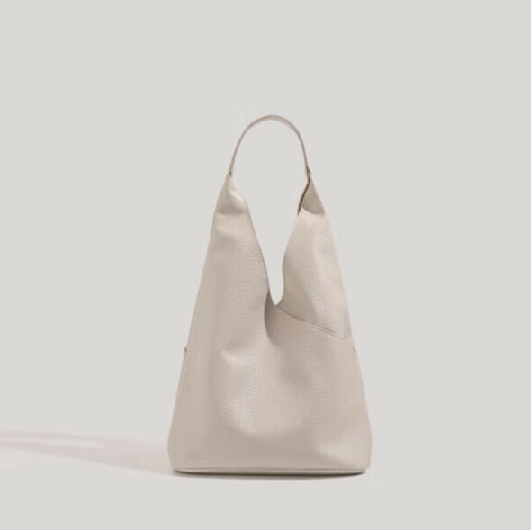 New style lazy style large capacity shoulder tote bag (white)