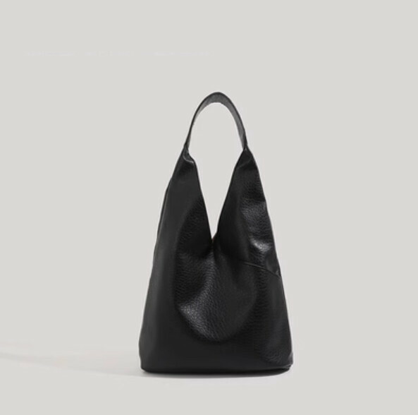 New style lazy style large capacity shoulder tote bag (black)