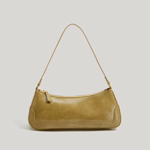 New fashionable shoulder armpit bag handbag (khaki color)