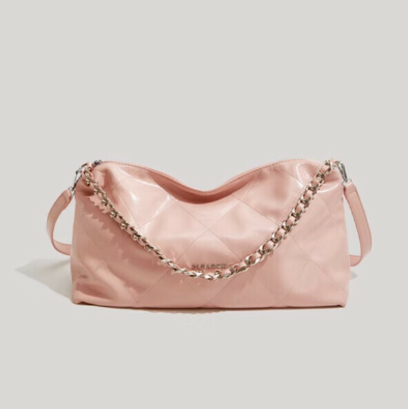 New chain shoulder large capacity tote bag (pink)