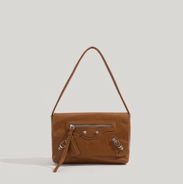 Hot selling simple shoulder handbag (brown)