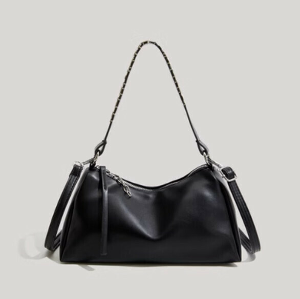 Hot Selling Casual Fashion Large Capacity Underarm Bag (Black)