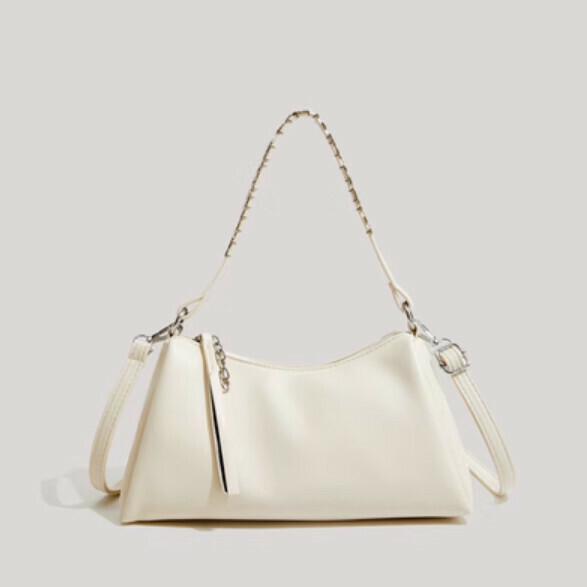 Hot Selling Casual Fashion Large Capacity Underarm Bag (White)