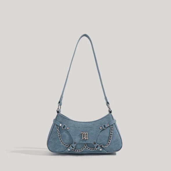 Hot selling chain handbag (dark blue)