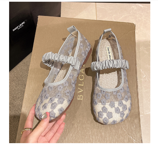 Hot summer mesh Mary Jane sandals (royal blue/size 35-40) (contact customer service after placing order to confirm delivery size)
