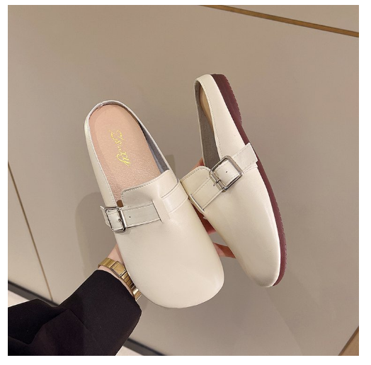 Hot Recommended Lazy Muller Half-Sandals (Beige/35-40 Sizes) (Contact customer service after placing the order to confirm the delivery size)