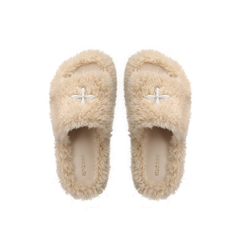 Hotly recommended flat-soled furry slippers (khaki/size 35-40) (contact customer service after placing the order to confirm the delivery size)