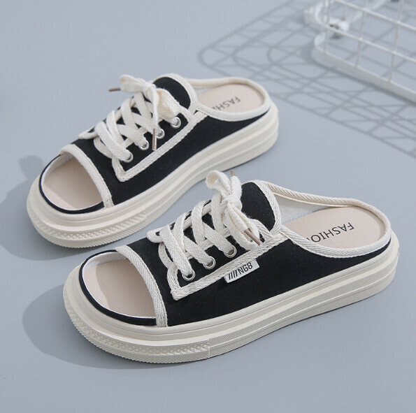 Hot recommended casual thick-soled beach shoes (225-1 black) [35-40 sizes] [Contact customer service after placing the order to confirm the delivery size]