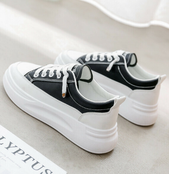 Popular breathable sneakers (D08 black) [size 35-40] [contact customer service after placing order to confirm delivery size]