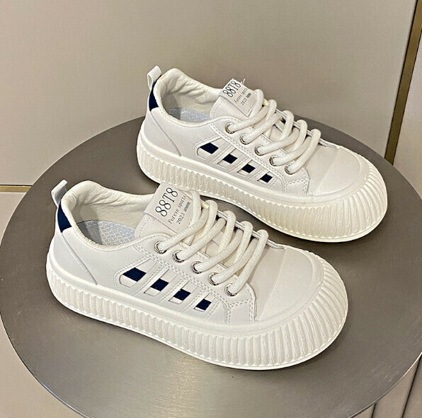 爆款透氣厚底休閒鞋（米藍色）【35-40碼】【下單後聯絡客服確認發貨尺碼】