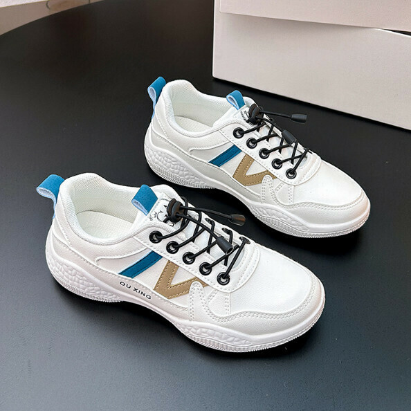 爆款百搭休閒小白鞋（白綠色）【35-40碼】【下單後聯絡客服確認發貨尺碼】
