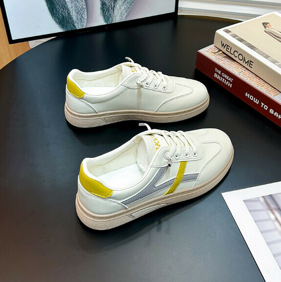 爆款透氣淺口休閒鞋（米黃色）【35-40碼】【下單後聯絡客服確認發貨尺碼】