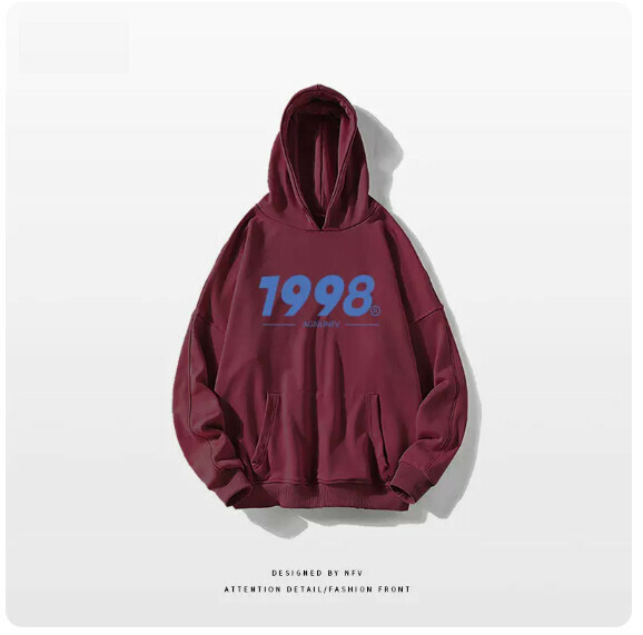 熱推連帽衛衣【M-3XL】【酒紅色-薄款】(下單後聯絡客服確認發貨尺碼) 