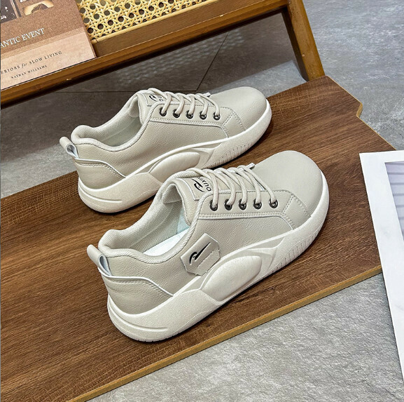 爆款百搭休閒板鞋（米色）【35-40碼】【下單後聯絡客服確認發貨尺碼】