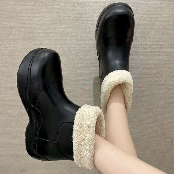 New velvet Martin snow boots for women (black [size 36_41] (contact customer service after placing the order to confirm the delivery size)