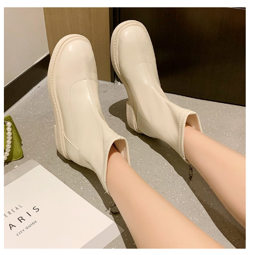 新款中筒瘦瘦靴（白色/35-40碼）（下單後聯絡客服確認發貨尺碼）