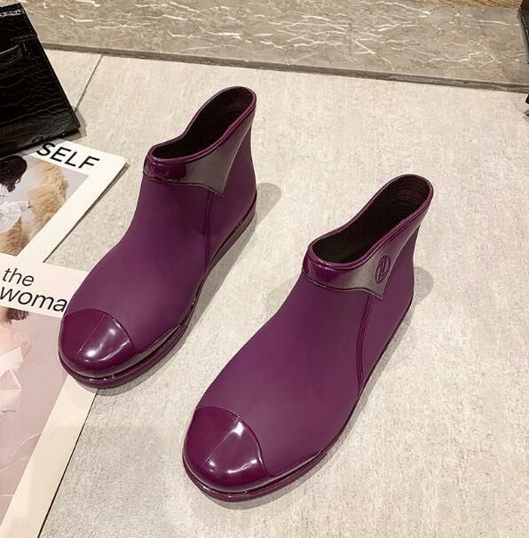 New style (purple size 36-40) rain boots, water shoes, rain boots (contact customer service after placing order to confirm delivery size)