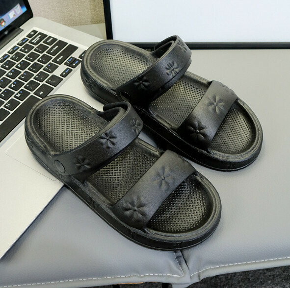 New anti-slip soft-soled slip-on sandals (black) [size 35-40] [contact customer service after placing the order to confirm the delivery size]