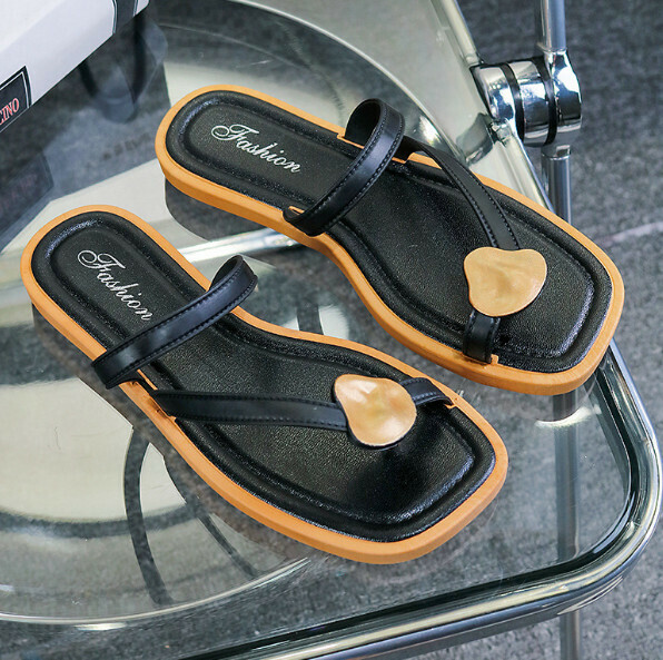 New anti-slip flip-flops (black) [size 36-41] [contact customer service after placing order to confirm delivery size]