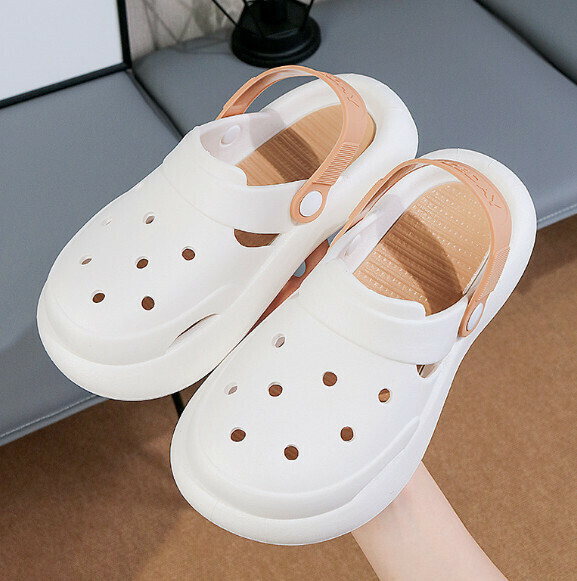 New thick-soled Crocs shoes that feel like shit (2328 Khaki) [Sizes 36-41] [Contact customer service after placing the order to confirm the delivery size]