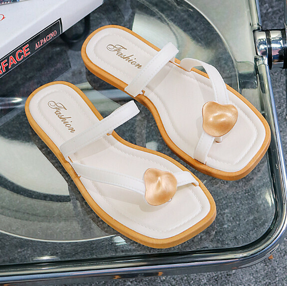 New anti-slip flip-flops (white) [size 36-41] [contact customer service after placing order to confirm delivery size]