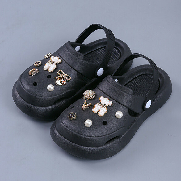 New thick-soled clogs that feel like shit (2328 black bear) [size 36-41] [contact customer service after placing the order to confirm the delivery size]