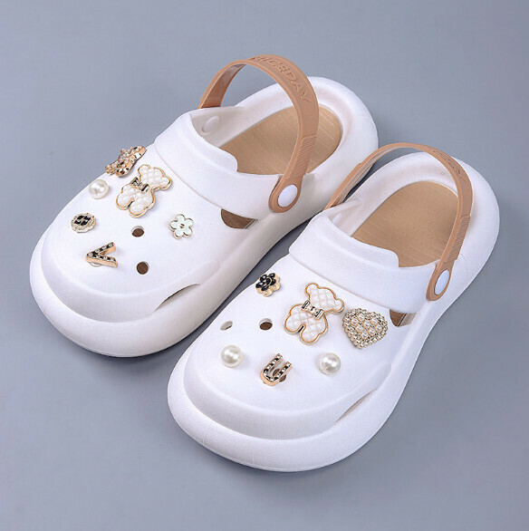 New thick-soled Crocs shoes that feel like shit (2328 Khaki Bear) [Sizes 36-41] [Contact customer service after placing the order to confirm the delivery size]