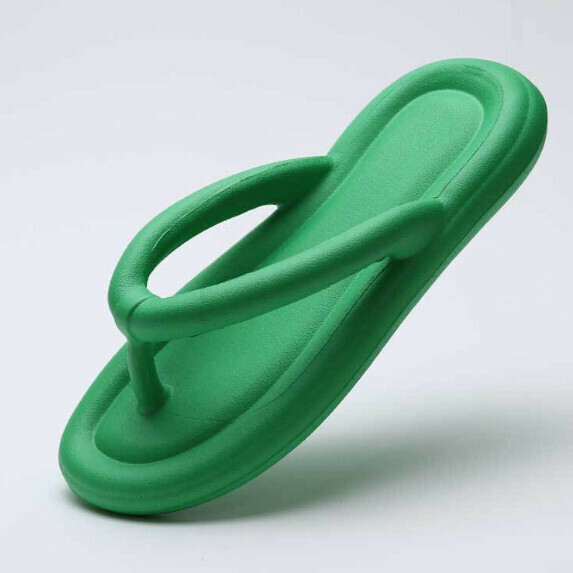 New style flat flip-flops for women (dark green [size 36_45] (contact customer service after placing order to confirm delivery size)