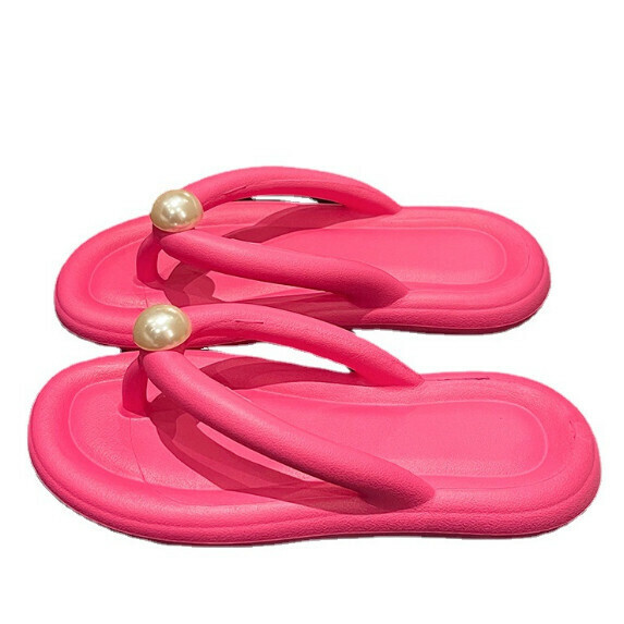 New style flip-flops (rose red [size 36_41] (contact customer service after placing order to confirm delivery size)