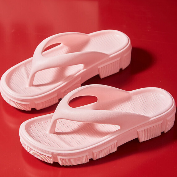 New thick-soled flip-flop thick-soled slippers for women (pink [size 35_40] (contact customer service after placing the order to confirm the delivery size)