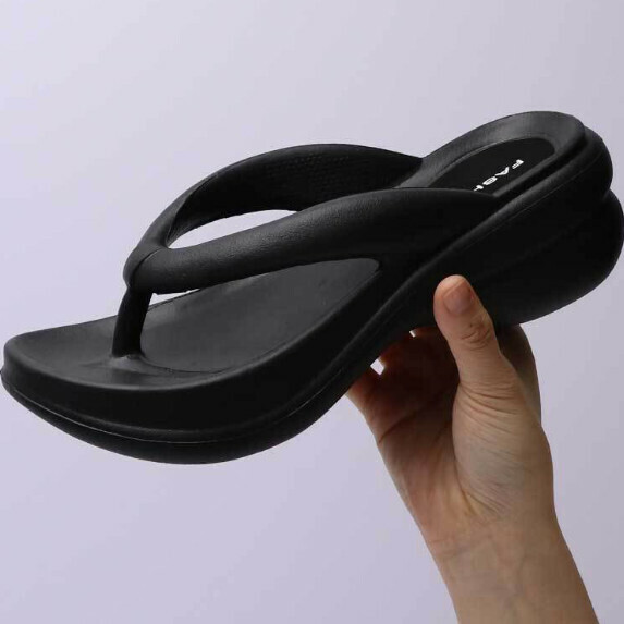 New style flip-flops for women (black [size 35_40] (contact customer service after placing order to confirm delivery size)