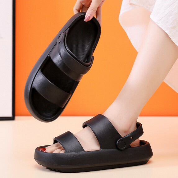 New soft-soled two-wear sandals for women (black [size 36_45] (contact customer service after placing the order to confirm the delivery size)