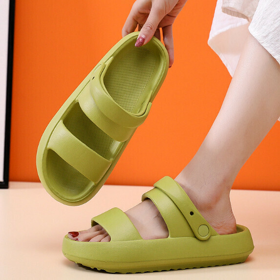 New soft-soled two-wear sandals for women (green [size 36_45] (contact customer service after placing the order to confirm the delivery size)