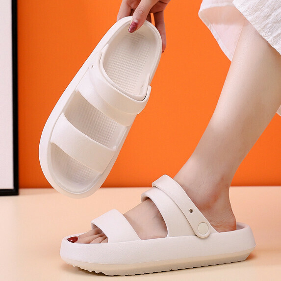New soft-soled two-wear sandals for women (beige [size 36_45] (contact customer service after placing the order to confirm the delivery size)